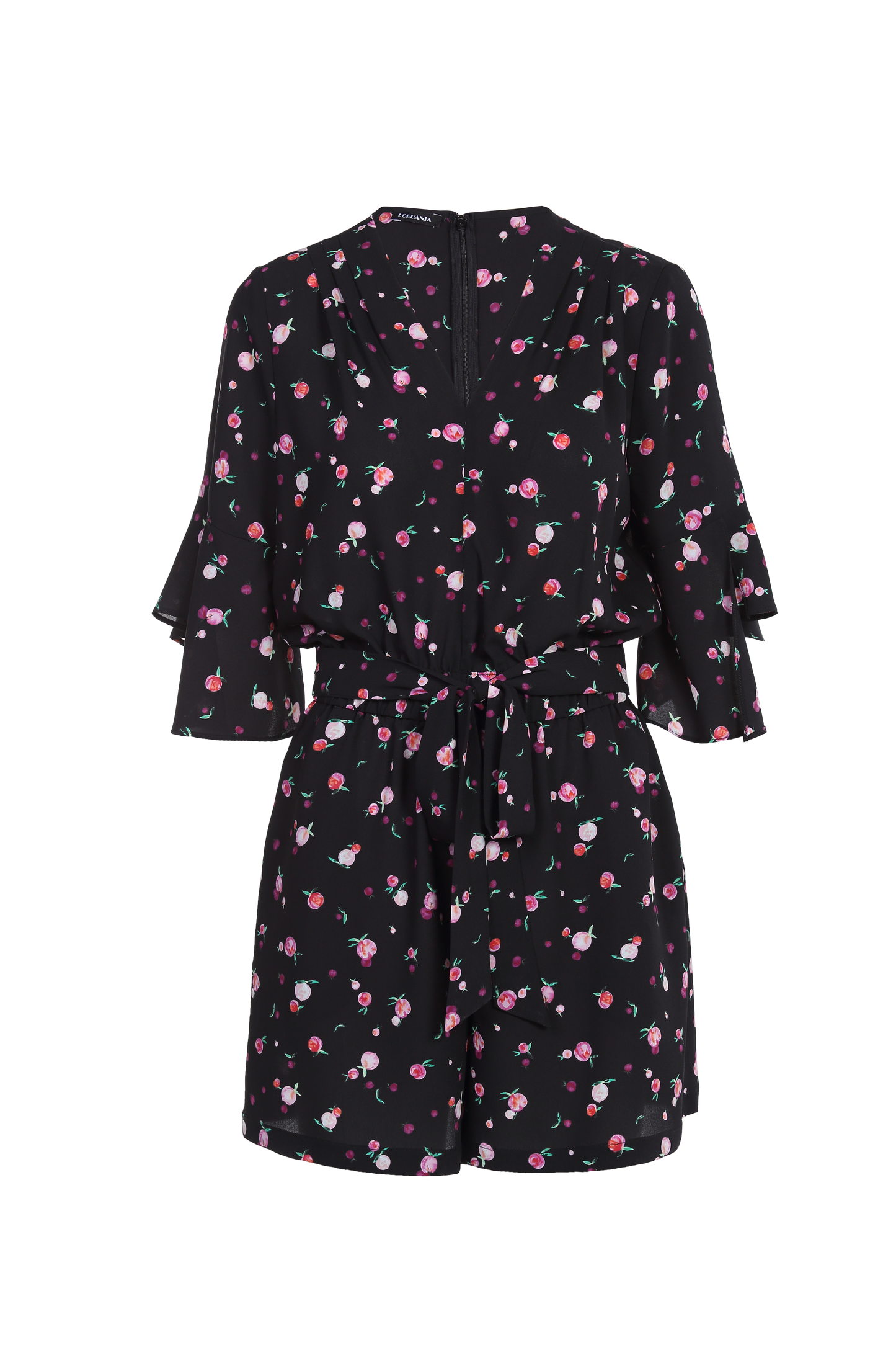 Ladies Fashion Polyester Print V Neck Romper ODM