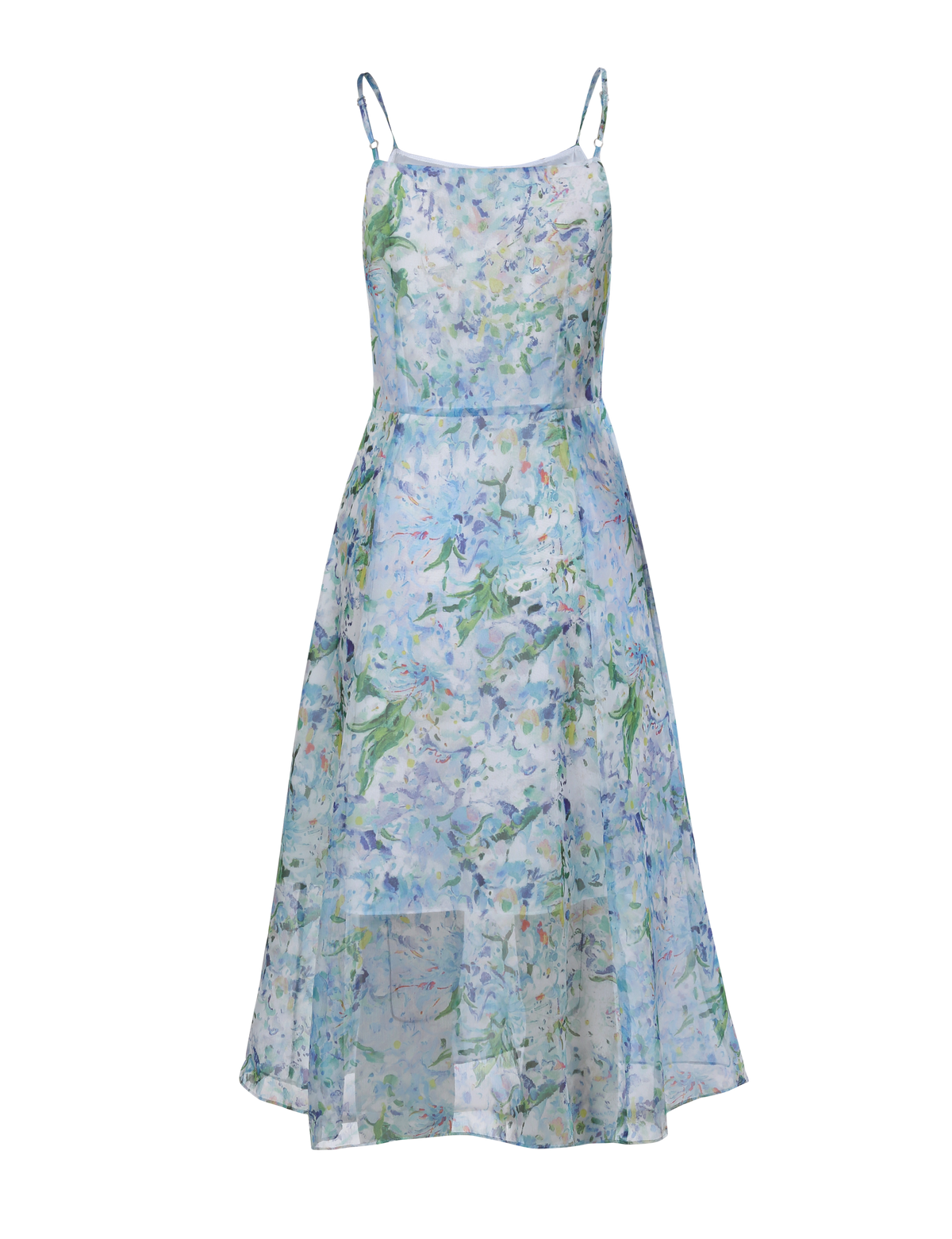 Ladies Fashion Polyester Spaghetti Strap Printed Dress ODM