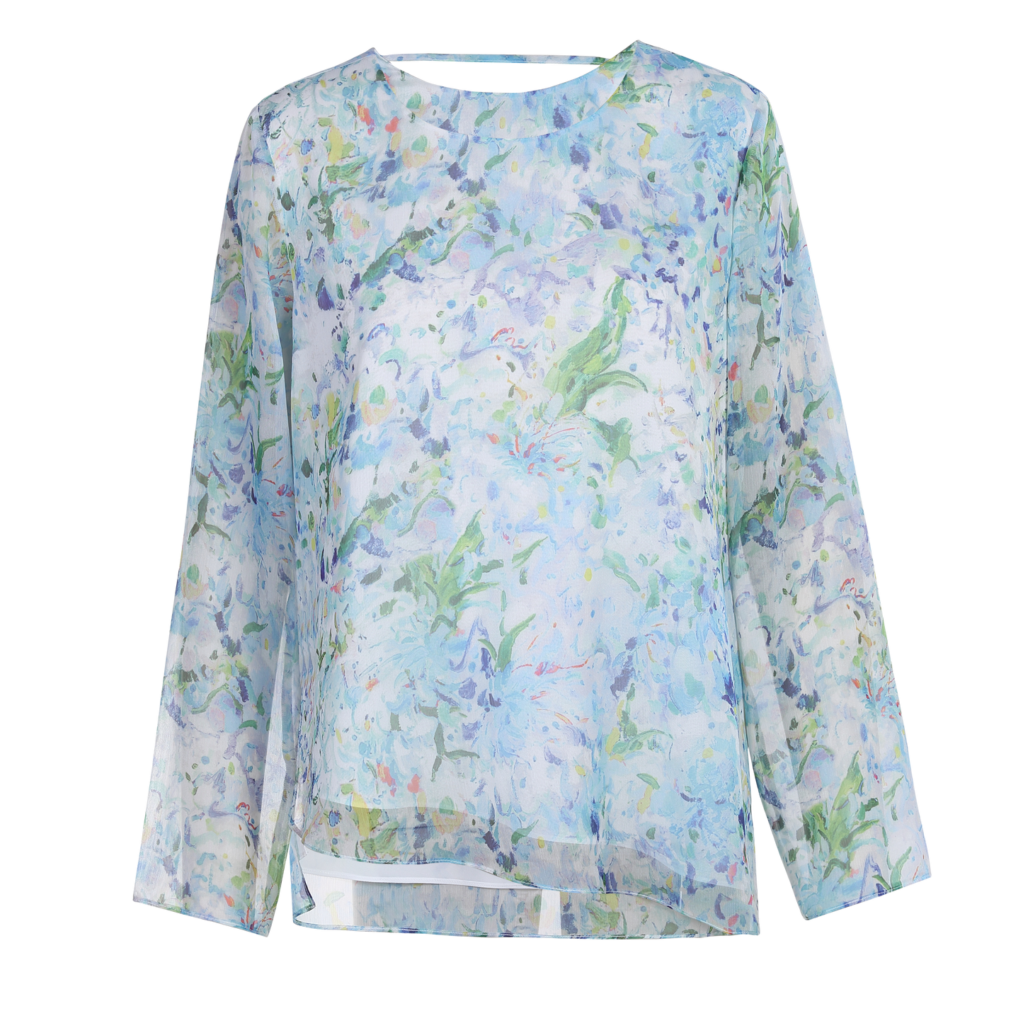 Ladies Fashion Polyester Long Sleeve Printed Blouse ODM
