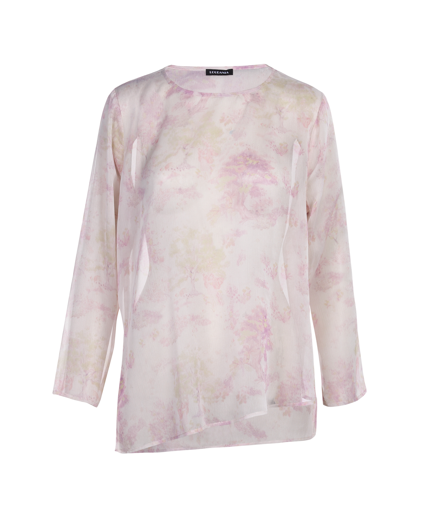 Ladies Fashion Polyester Long Sleeve Printed Blouse ODM