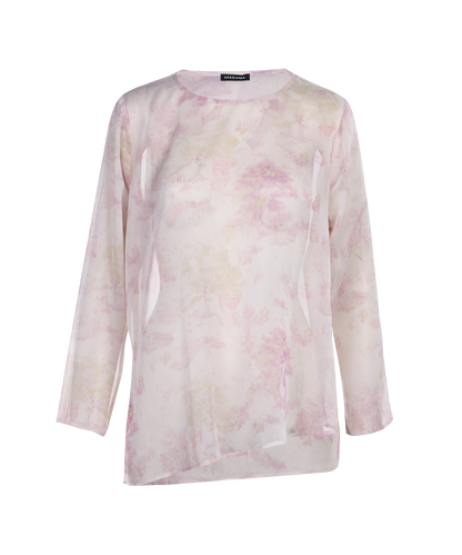 Ladies Fashion Polyester Long Sleeve Printed Blouse ODM