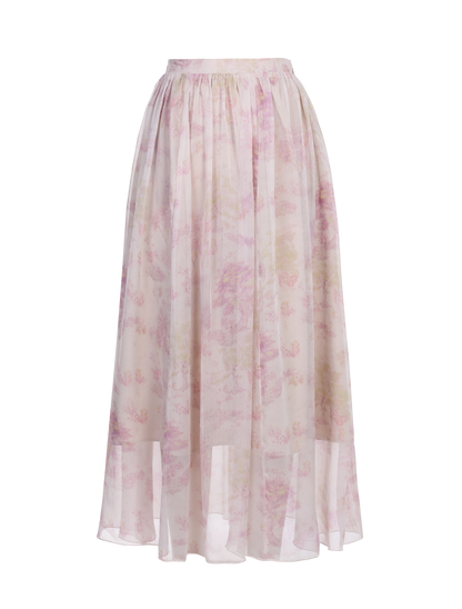Ladies Fashion Polyester Layered Printed Skirt ODM