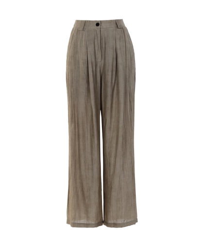 Ladies Fashion Viscose Wide Leg High Waisted Pants ODM