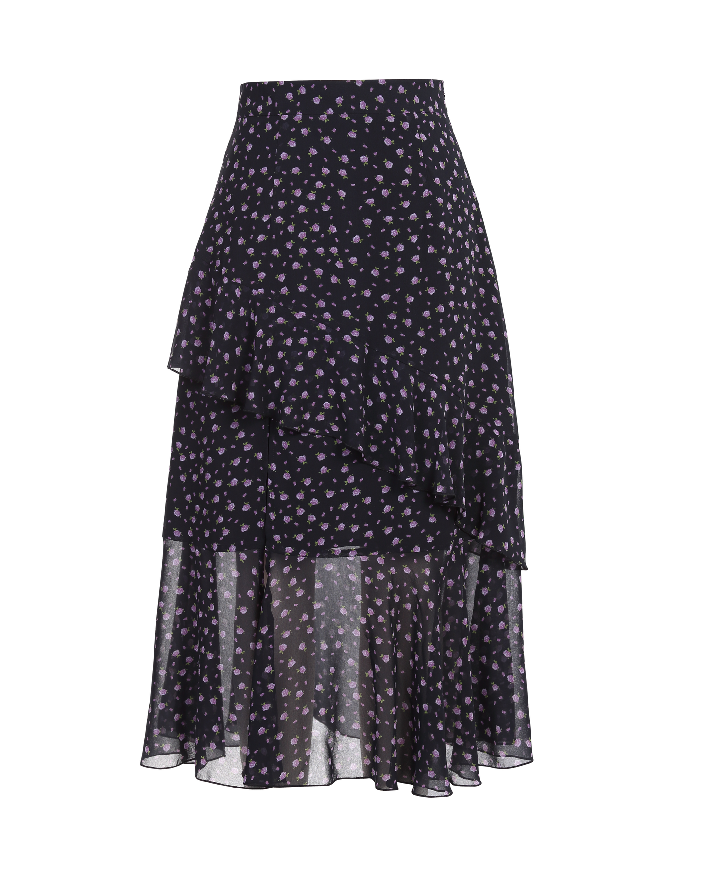 Ladies Fashion Polyester Layered Printed Skirt ODM