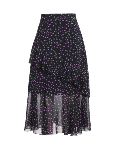 Ladies Fashion Polyester Layered Printed Skirt ODM
