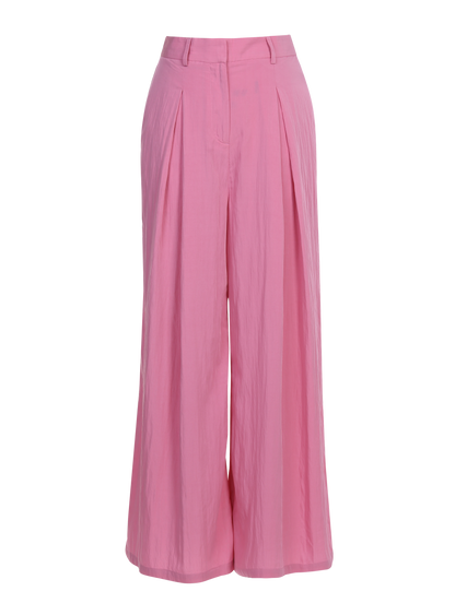 Ladies Fashion Cotton Wide Leg High Waisted Pants ODM