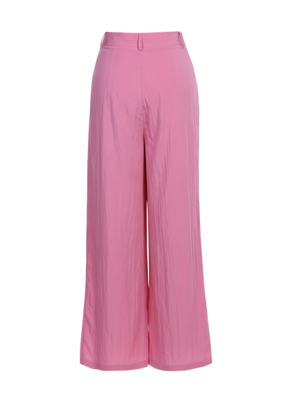 Ladies Fashion Cotton Wide Leg High Waisted Pants ODM