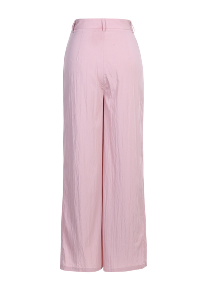 Ladies Fashion Cotton Wide Leg High Waisted Pants ODM