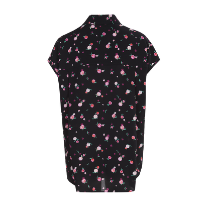 Ladies Fashion Polyester Print Blouse with Buttons ODM