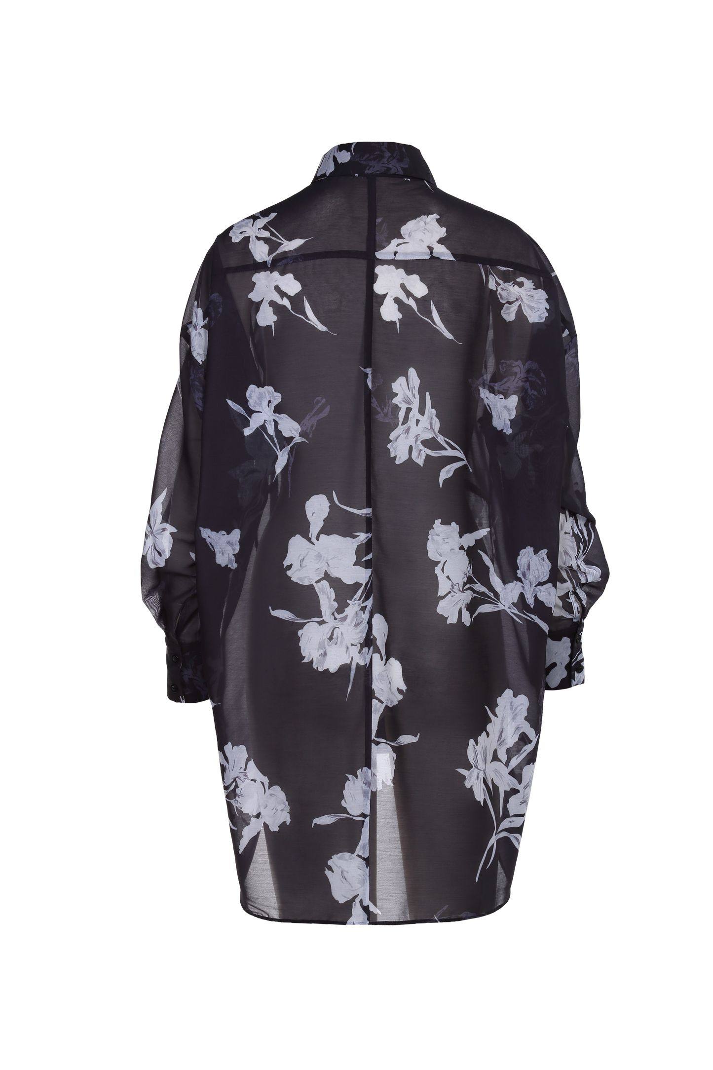 Ladies Fashion Polyester Floral Printed Collar Shirt with Buttons ODM