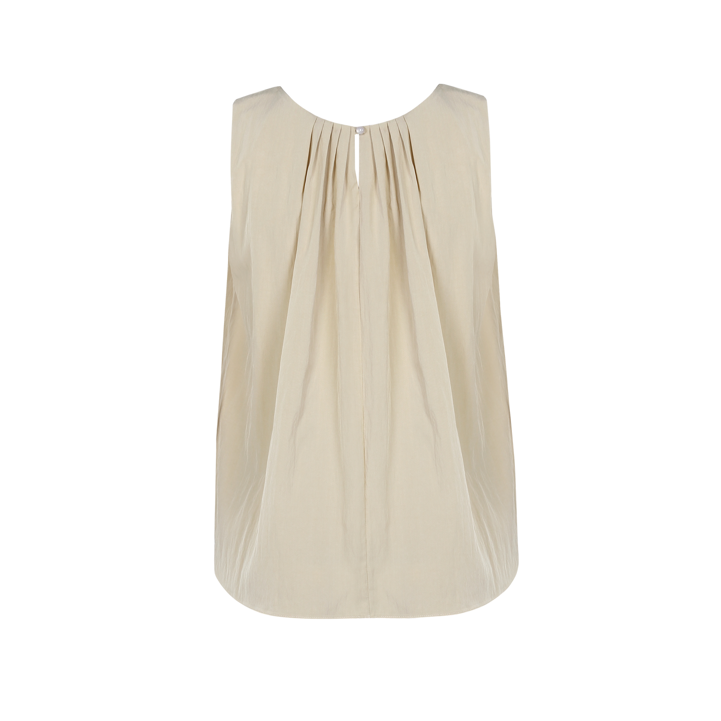 Ladies Fashion Cotton Sleeveless Pleated Top  ODM