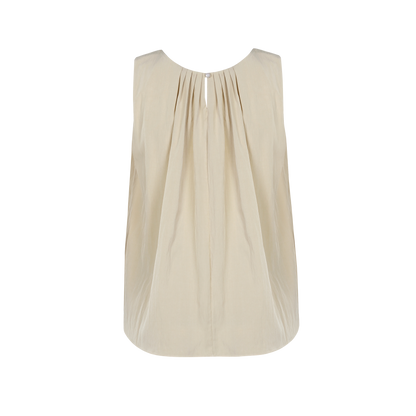 Ladies Fashion Cotton Sleeveless Pleated Top  ODM