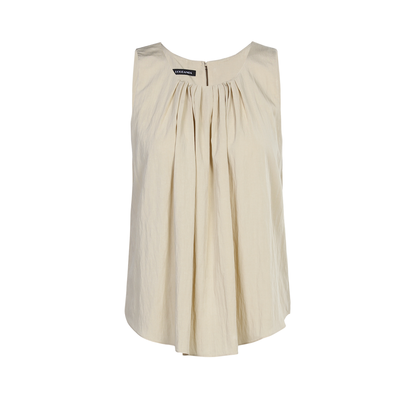 Ladies Fashion Cotton Sleeveless Pleated Top  ODM