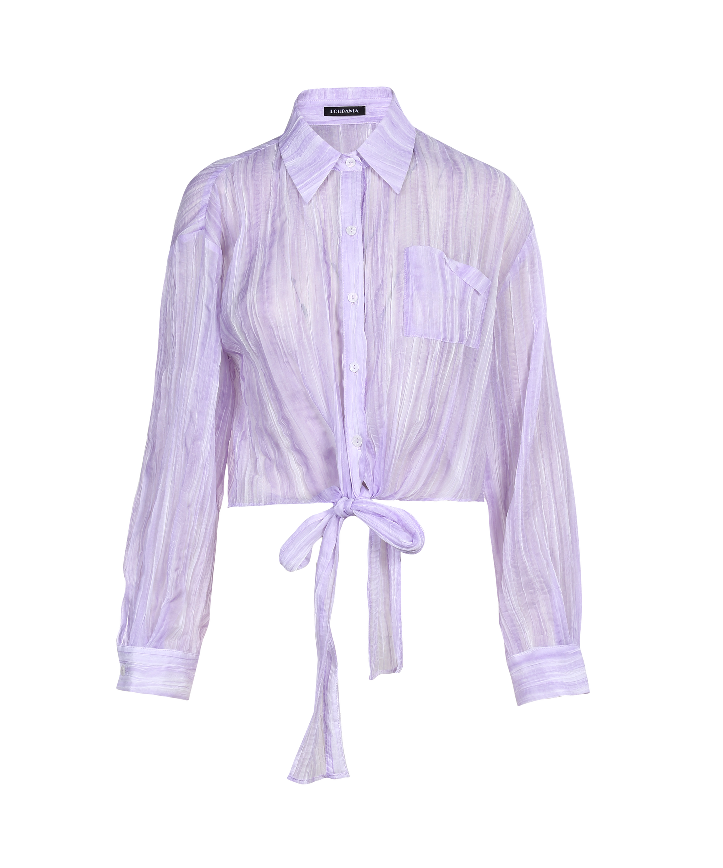 Ladies Fashion Polyester Long Sleeve Blouse with Tie ODM