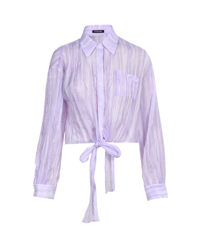 Ladies Fashion Polyester Long Sleeve Blouse with Tie ODM