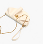 Diamond Print with Chain Crossbody Bag 荷葉邊裝飾金鏈帶斜背包