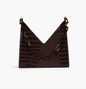 Unique V-Shape Vintage Shoulder Bag 復古鱷魚紋V形腋下包