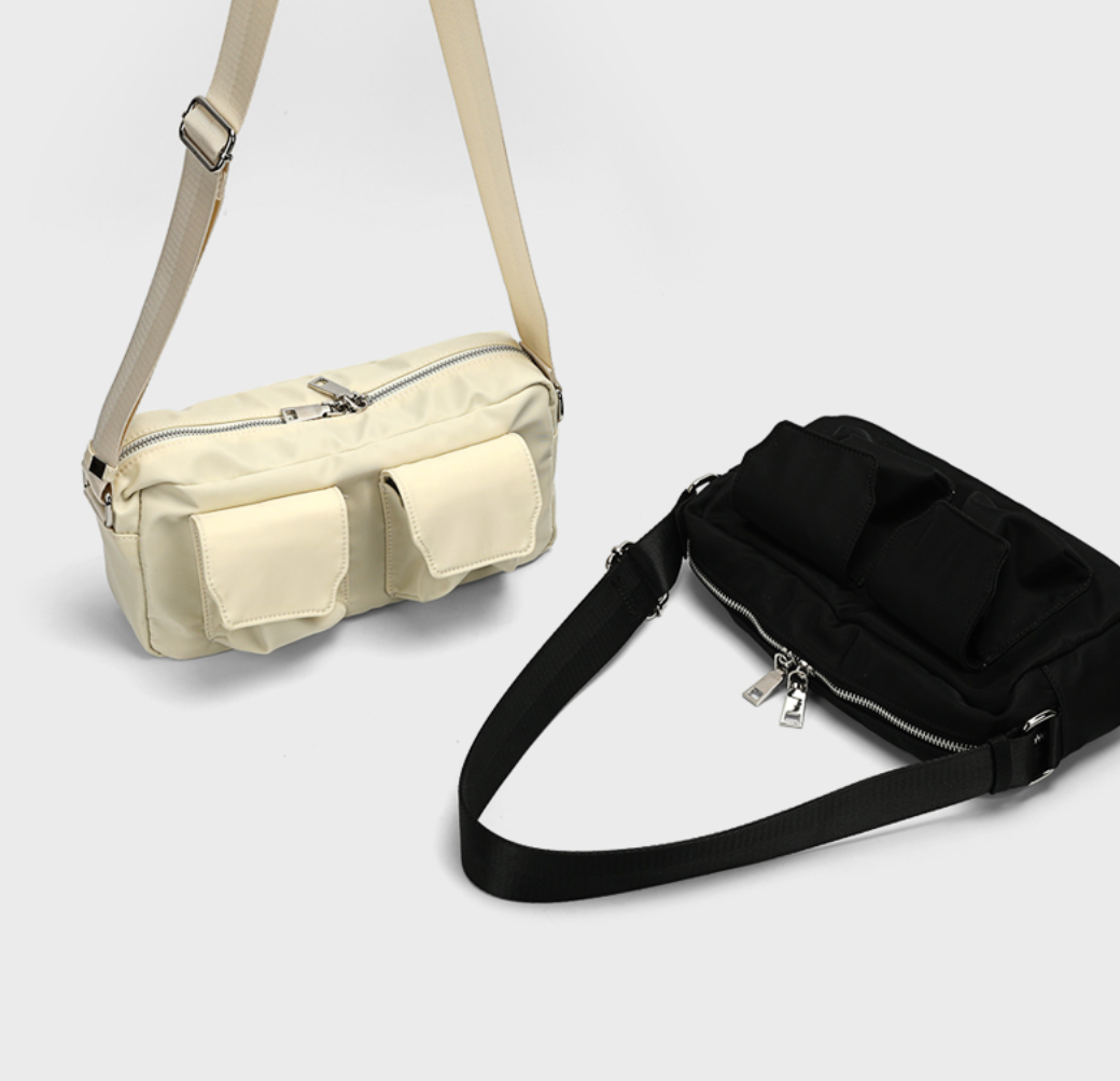 Multi-Pocket Shoulder Bag 休閒牛津布腋下手提包