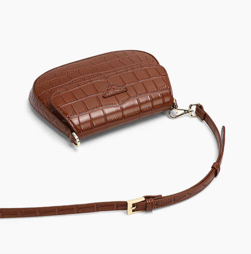 Animal Print Saddle Shoulder Bag 復古馬鞍形單肩包
