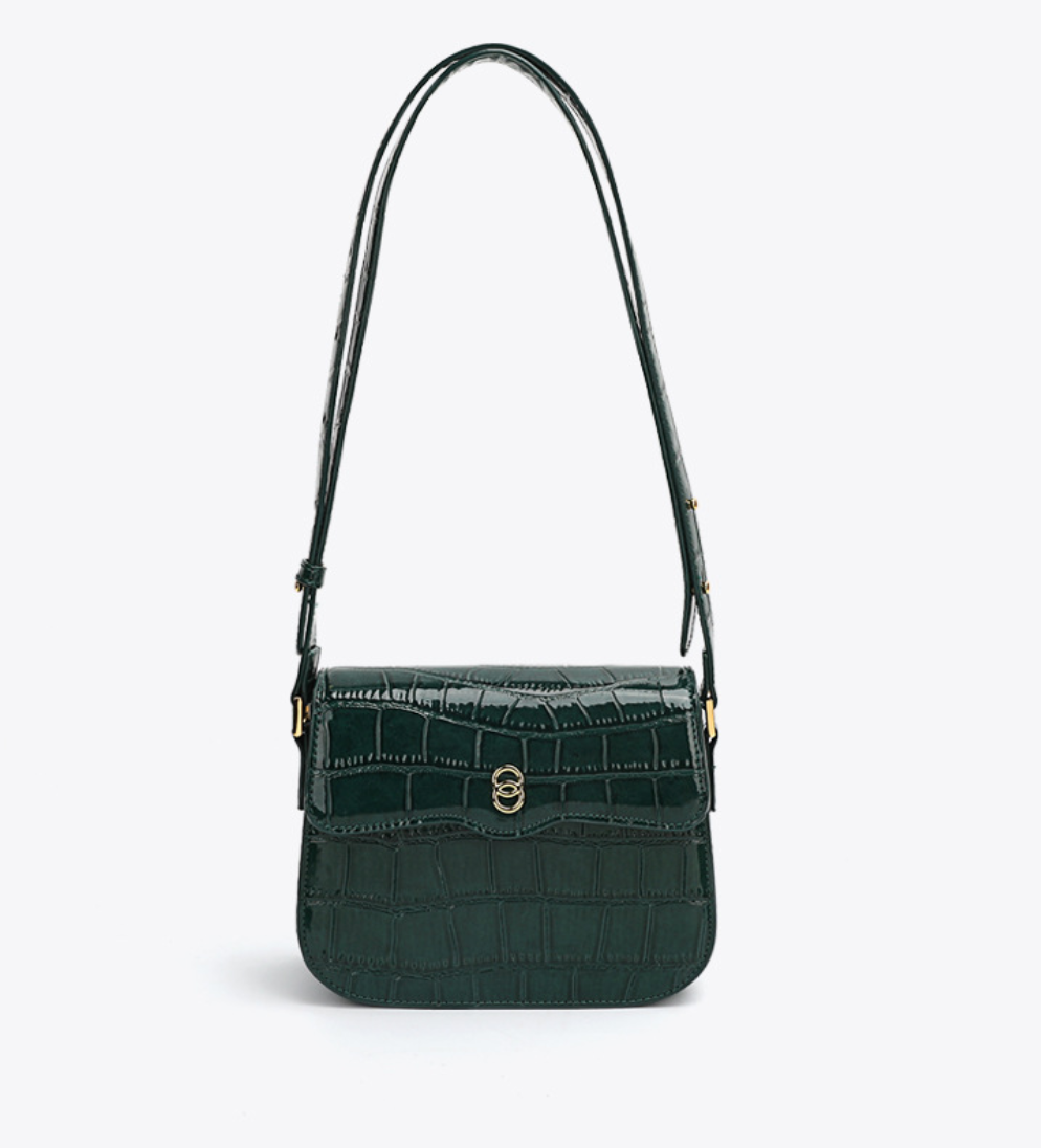 Animal Print Glossy leather Shoulder Bag 漆皮動物紋斜背包