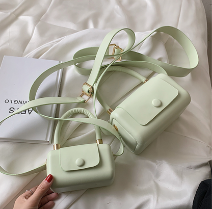 Cute Mini Macaron Color Crossbody Bag with Handle 可愛迷你馬卡龍色斜背包