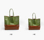 Green Colorblock Shopper Bag 綠色拼色單肩購物袋